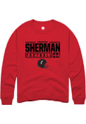 Francis Sherman Rally Mens Red Cincinnati Bearcats NIL Stacked Box Crew Sweatshirt