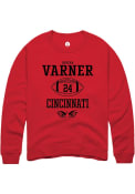 Darian Varner Rally Mens Red Cincinnati Bearcats NIL Sport Icon Crew Sweatshirt