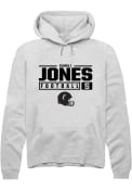 Samaj Jones Rally Mens White Cincinnati Bearcats NIL Stacked Box Hooded Sweatshirt