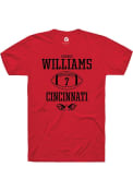 Chance Williams Red Cincinnati Bearcats Rally NIL Sport Icon T Shirt