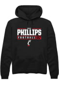 Eric Phillips Rally Mens Black Cincinnati Bearcats NIL Stacked Box Hooded Sweatshirt