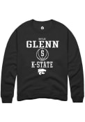 Brylee Glenn Rally Mens Black K-State Wildcats NIL Sport Icon Crew Sweatshirt