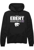 Emilee Ebert Rally Mens Black K-State Wildcats NIL Stacked Box Hooded Sweatshirt