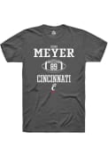 Jesse Meyer Dark Grey Cincinnati Bearcats Rally NIL Sport Icon T Shirt