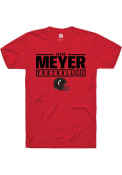 Jesse Meyer Red Cincinnati Bearcats Rally NIL Stacked Box T Shirt