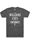 John Williams Dark Grey Cincinnati Bearcats Rally NIL Sport Icon T Shirt