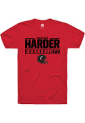 Jonathan Harder Red Cincinnati Bearcats Rally NIL Stacked Box T Shirt