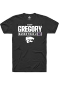 Gabriella Gregory Black K-State Wildcats Rally NIL Stacked Box T Shirt