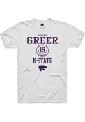 Heavenly Greer White K-State Wildcats Rally NIL Sport Icon T Shirt