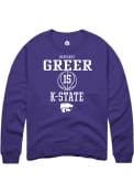 Heavenly Greer Rally Mens Purple K-State Wildcats NIL Sport Icon Crew Sweatshirt