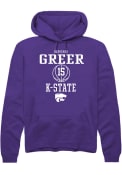 Heavenly Greer Rally Mens Purple K-State Wildcats NIL Sport Icon Hooded Sweatshirt