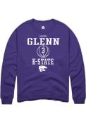 Jaelyn Glenn Rally Mens Purple K-State Wildcats NIL Sport Icon Crew Sweatshirt
