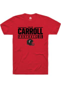 Kalen Carroll Red Cincinnati Bearcats Rally NIL Stacked Box T Shirt