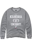 Luke Kandra Rally Mens Graphite Cincinnati Bearcats NIL Sport Icon Crew Sweatshirt