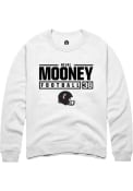 Nijal Mooney Rally Mens White Cincinnati Bearcats NIL Stacked Box Crew Sweatshirt