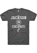 A'riel Jackson Dark Grey Cincinnati Bearcats Rally NIL Sport Icon T Shirt