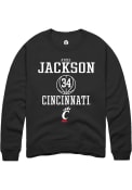 A'riel Jackson Rally Mens Black Cincinnati Bearcats NIL Sport Icon Crew Sweatshirt