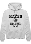 Jillian Hayes Rally Mens White Cincinnati Bearcats NIL Sport Icon Hooded Sweatshirt