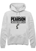 Dalton Pearson Rally Mens White Cincinnati Bearcats NIL Stacked Box Hooded Sweatshirt