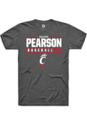 Dalton Pearson Dark Grey Cincinnati Bearcats Rally NIL Stacked Box T Shirt