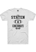 Quinn Staten White Cincinnati Bearcats Rally NIL Sport Icon T Shirt