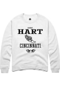 Robert Hart Rally Mens White Cincinnati Bearcats NIL Sport Icon Crew Sweatshirt