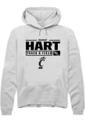 Robert Hart Rally Mens White Cincinnati Bearcats NIL Stacked Box Hooded Sweatshirt