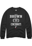 Carter Brown Rally Mens Black Cincinnati Bearcats NIL Sport Icon Crew Sweatshirt