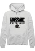 Michael Mussari Rally Mens White Cincinnati Bearcats NIL Stacked Box Hooded Sweatshirt