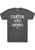 Trevor Carter Dark Grey Cincinnati Bearcats Rally NIL Sport Icon T Shirt