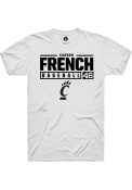 Carson French White Cincinnati Bearcats Rally NIL Stacked Box T Shirt