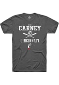 Marc Carney Dark Grey Cincinnati Bearcats Rally NIL Sport Icon T Shirt