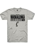 Maksim Maskalenka Ash Cincinnati Bearcats Rally NIL Stacked Box T Shirt