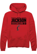 Reagan Jackson Rally Mens Red Cincinnati Bearcats NIL Stacked Box Hooded Sweatshirt