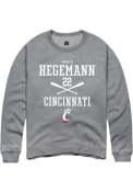 Joshua Hegemann Rally Mens Graphite Cincinnati Bearcats NIL Sport Icon Crew Sweatshirt