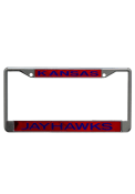 Kansas Jayhawks Red and Blue Team name License Frame