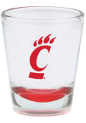 Red Cincinnati Bearcats 1.5 oz Bottom Colored Shot Glass