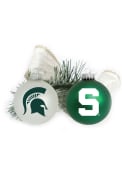 Michigan State Spartans Two Pack Ball Ornament