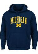 Michigan Wolverines Arch Mascot Hooded Sweatshirt - Navy Blue