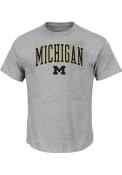 Michigan Wolverines Arch Mascot T-Shirt - Grey