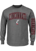 Cincinnati Bearcats Charcoal Cincinnati Bearcats Arch Mascot Big and Tall Long Sleeve T-Shirt