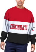 Cincinnati Bearcats Red Cincinnati Bearcats Color Blocked Big and Tall Crew Sweatshirt