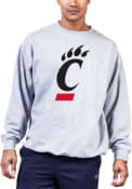 Cincinnati Bearcats Grey Cincinnati Bearcats Big Logo Big and Tall Crew Sweatshirt
