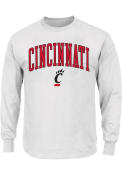 Cincinnati Bearcats White Cincinnati Bearcats Arch Mascot Big and Tall Long Sleeve T-Shirt