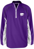 Purple Mens K-State Wildcats Side Panel 1/4 Zip Pullover
