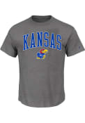 Kansas Jayhawks Arch Mascot T-Shirt - Charcoal