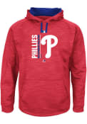 Philadelphia Phillies Red On-Field Tech Hooded Sweatshirt