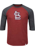 St Louis Cardinals 3/4 Sleeve Long Sleeve T-Shirt - Red