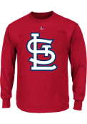 St Louis Cardinals Logo Long Sleeve T-Shirt - Red