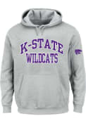 K-State Wildcats Grey K-State Wildcats Arch Big and Tall Hooded Sweatshirt